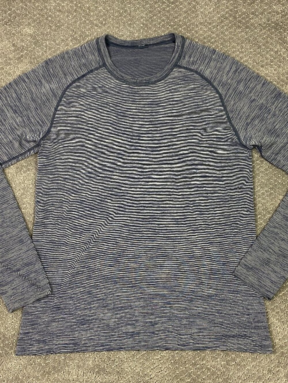 Lululemon Metal Vent Tech Shirt Mens Medium Gray Space Dye Long Sleeve Gym Run